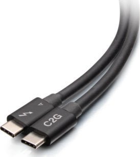 Kabel USB C2G C2G 2.5ft Thunderbolt 4 USB C Cable - USB C to USB C - 40Gbps - M/M - Thunderbolt-Kabel - 24 pin USB-C M zu 24 pin USB-C M - USB 3.2 / DisplayPort 2.1 / Thunderbolt 4 - 30 V - 76 cm - USB-Stromversorgung 100 W, Support von 8K 60 Hz, un