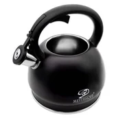 Czajniki na gaz - Czajnik stalowy Czarny 1,8 L z gwizdkiem - miniaturka - grafika 1