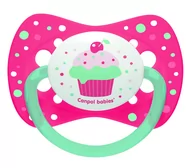 Smoczki uspokajające - Canpol babies Canpol Smoczek silikonowy symetryczny Cupcake 6-18 m-cy : Kolor - Różowy - miniaturka - grafika 1