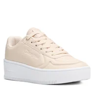 Sneakersy damskie - Sneakersy Champion Rebound Platform Low S11473-MS042 Beżowy - miniaturka - grafika 1