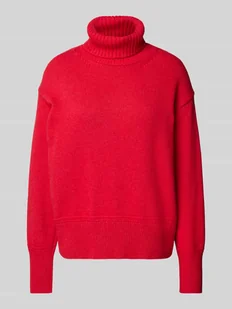 Sweter z dzianiny z golfem - Swetry damskie - miniaturka - grafika 1