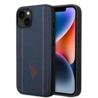 Etui i futerały do telefonów - Etui U.S. Polo Assn. Leather Stitch na iPhone 14 Plus - granatowe - miniaturka - grafika 1