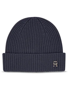 Tommy Hilfiger Czapka Cashmere Chic Beanie AW0AW15321 Granatowy - Czapki damskie - miniaturka - grafika 1