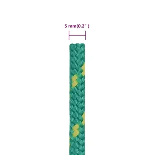 Linka żeglarska, zielona, 5 mm, 25 m, polipropylen - Żeglarstwo - miniaturka - grafika 7