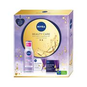 Zestawy kosmetyków damskich - Nivea Beauty Care zestaw kojący płyn micelarny 200ml + przeciwzmarszczkowy krem na dzień SPF30 50ml + przeciwzmarszczkowy krem na noc 65+ 50ml - miniaturka - grafika 1