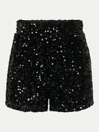 Spodenki damskie - Kids ONLY Szorty materiałowe 15318020 Czarny Regular Fit - miniaturka - grafika 1