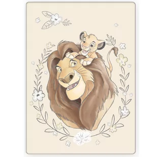 Kocyk dla dziecka KOC polarowy dziecięcy 100x140 Król Lew Disney kremowy - Koce i narzuty dla dzieci - miniaturka - grafika 1