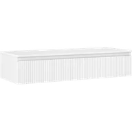 Szafki łazienkowe - Mexen Rivel szafka łazienkowa podumywalkowa 120 cm z blatem, 1 szuflada, ryflowana , biała mat - 91A20-12023-1-BFC01 - miniaturka - grafika 1
