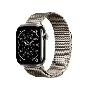 Apple Watch 11 GPS + Cellular 42mm koperta z tytanu Naturalny bransoleta mediolańska Naturalny - Smartwatch - miniaturka - grafika 1