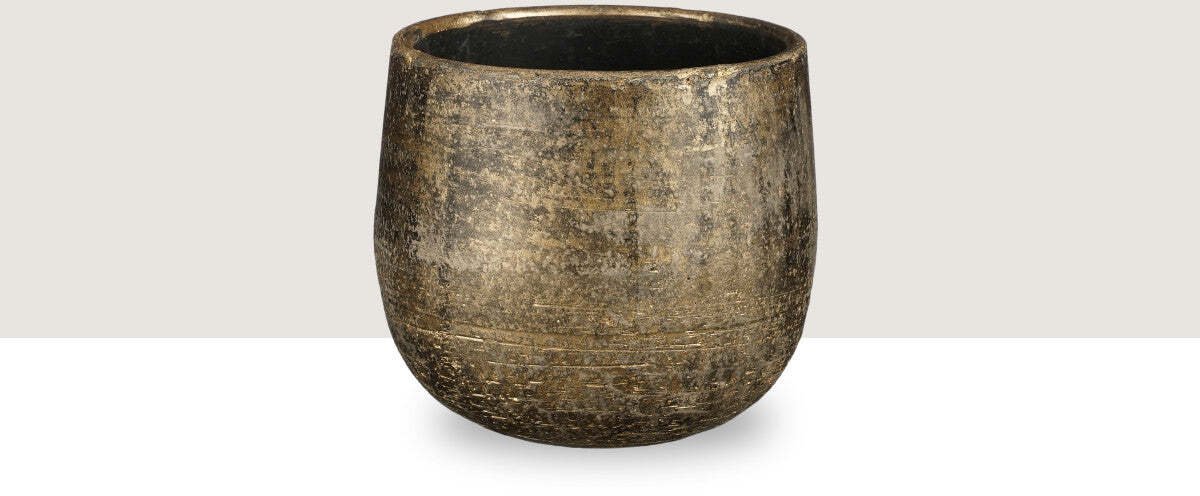 Lumarko CERAMIC POT MARCUS D18 H16 BRONZE METAL