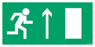 Systemy ekspozycyjne i znaki informacyjne - AC052 WYJŚCIE EWAKUACYJNE PRAWOSTRONNE PROSTO, TS - PŁYTA TD FOTOLUMINESCENCYJNA; (800X400MM) - miniaturka - grafika 1