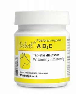 Dolfos Dolvit Fosforan Wapnia Ad3E Mini 90 Tabletek - Suplementy i witaminy dla psów - miniaturka - grafika 1