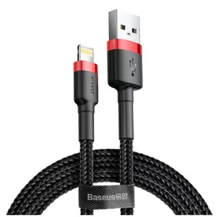 Baseus Cafule Cable Kabel połączeniowy USB do Lightning 2.4 A 0.5 m czerwony/czarny) 10_13699 - Kable USB - miniaturka - grafika 1