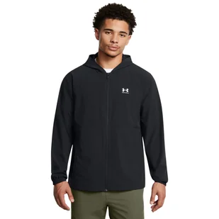 Męska kurtka wiatrówka Under Armour UA Vibe Woven Windbreaker - czarna - UNDER ARMOUR - Kurtki męskie - miniaturka - grafika 1