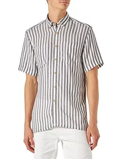 Springfield Rustykalna koszula męska w paski, Ciemny niebieski, XL - Koszule męskie - miniaturka - grafika 1