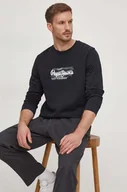 Bluzy męskie - Pepe Jeans bluza bawełniana Robinson męska kolor czarny z nadrukiem - miniaturka - grafika 1
