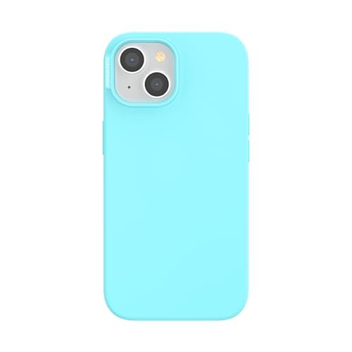 PopSockets Uchwyt do iPhone'a 15 kompatybilny z MagSafe, etui na telefon iPhone 15, kompatybilne z bezprzewodowym ładowaniem, tylko etui - motyl groszek niebieski