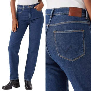 Wrangler STRAIGHT Dark Turn PROSTE WYŻSZY STAN CIEMNY DżINS W27 L32 - Spodnie damskie - miniaturka - grafika 1