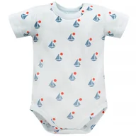 Body dla niemowląt - PINOKIO BODY KROTKI REKAW SAILOR NIEBIESKI LODKI 62 - miniaturka - grafika 1