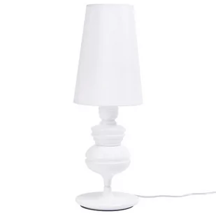 King Home Lampa stołowa-biurkowa 52x18cm Queen biała 1018T1.WHITE - Lampy stojące - miniaturka - grafika 1