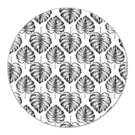 Deski do krojenia - Deska ze szła kuchenna Monstera czarno-biała fi40, Coloray - miniaturka - grafika 1