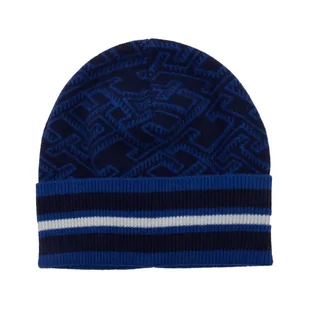 Tommy Hilfiger Wełniana czapka TH MONOGRAM AOP - Czapki męskie - miniaturka - grafika 1