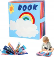 Zabawki sensoryczne - KSIĄŻKA SENSORYCZNA MONTESSORI 3D DLA DZIECI EDUKACYJNA FILCOWA - miniaturka - grafika 1
