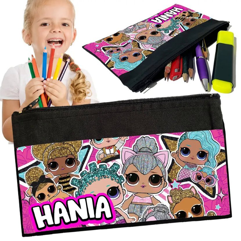 Personalizowany Piórnik LOL SURPRISE - Saszetka Nadruk imienia Prezent