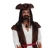Dodatki do strojów karnawałowych - Boland Wąsy i bródka Kapitan Jack Sparrow - 1 szt. B01811 - miniaturka - grafika 1