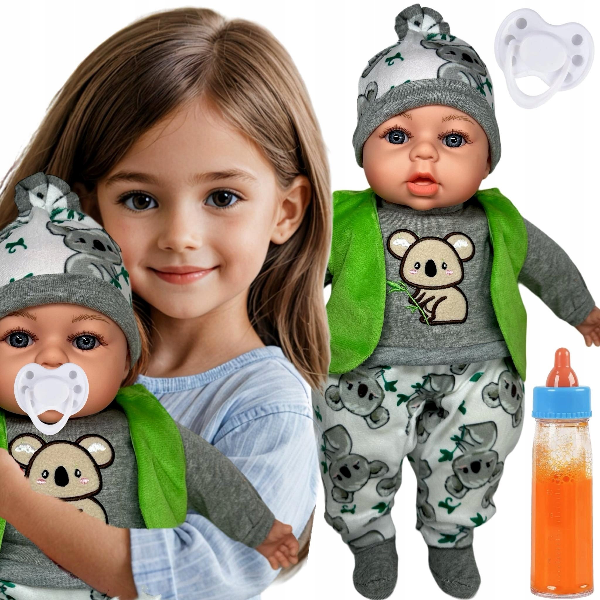 Lalka Bobas Interaktywna Mówi I Śpiewa Po Polsku Duża Jak Żywa Smoczek