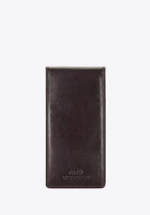 Etui na karty ze skóry naturalnej brązowe - Etui na dokumenty i karty - miniaturka - grafika 1