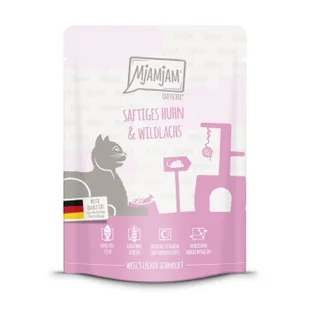 MjAMjAM mokra karma dla kota dorosłego, Quetschie 6x300 g Kurczak i dziki łosoś - Mokra karma dla kotów - miniaturka - grafika 1