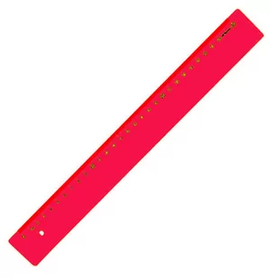 Leniar Linijka kolorowa 30cm czerwony plastik 20092 - Linijki, ekierki - miniaturka - grafika 1