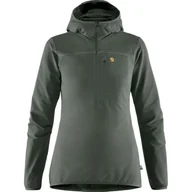 Bluzy damskie - Fjällräven Bluza damska ze streczu, z suwakiem w górę szary bazalt M - miniaturka - grafika 1