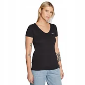 Koszulki i topy damskie - PEPE JEANS KOSZULKA DAMSKA T-SHIRT CZARNA r.XS - miniaturka - grafika 1