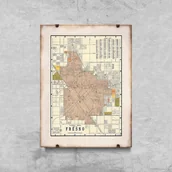Plakaty - Plakat vintage Stara mapa Drezna - miniaturka - grafika 1