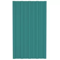 Pokrycia dachowe - shumee Panele dachowe 36 szt. stal galwanizowana zielone 80x45 cm - miniaturka - grafika 1