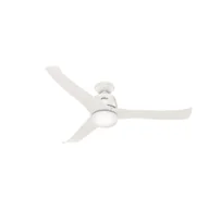 Wentylatory sufitowe - Wentylator sufitowy Harmony White 137 cm z oświetleniem i pilotem zdalnego sterowania - miniaturka - grafika 1