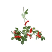 Sztuczne kwiaty - Girlanda listki z gwiazdą betlejemską 40 cm - miniaturka - grafika 1