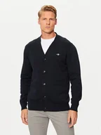 Swetry męskie - Gant Kardigan 8030556 Granatowy Regular Fit - miniaturka - grafika 1