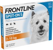Artykuły przeciw pasożytom - Frontline Spot-on dla psów - S: 2-10 kg (3 pipety x 0,67 ml) - miniaturka - grafika 1