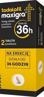 Tadalafil Maxigra 10 mg 2 Tabletki Powlekane - Potencja i libido - miniaturka - grafika 1