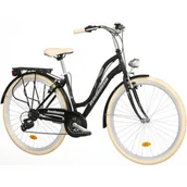 Rowery - Indiana Impala 7B 28 cali damski Czarny - miniaturka - grafika 1