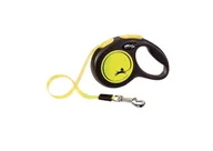 Smycze dla psów - Flexi Smycz oryginalna New Neon żółta M 5m do 25kg taśma 803170 - miniaturka - grafika 1