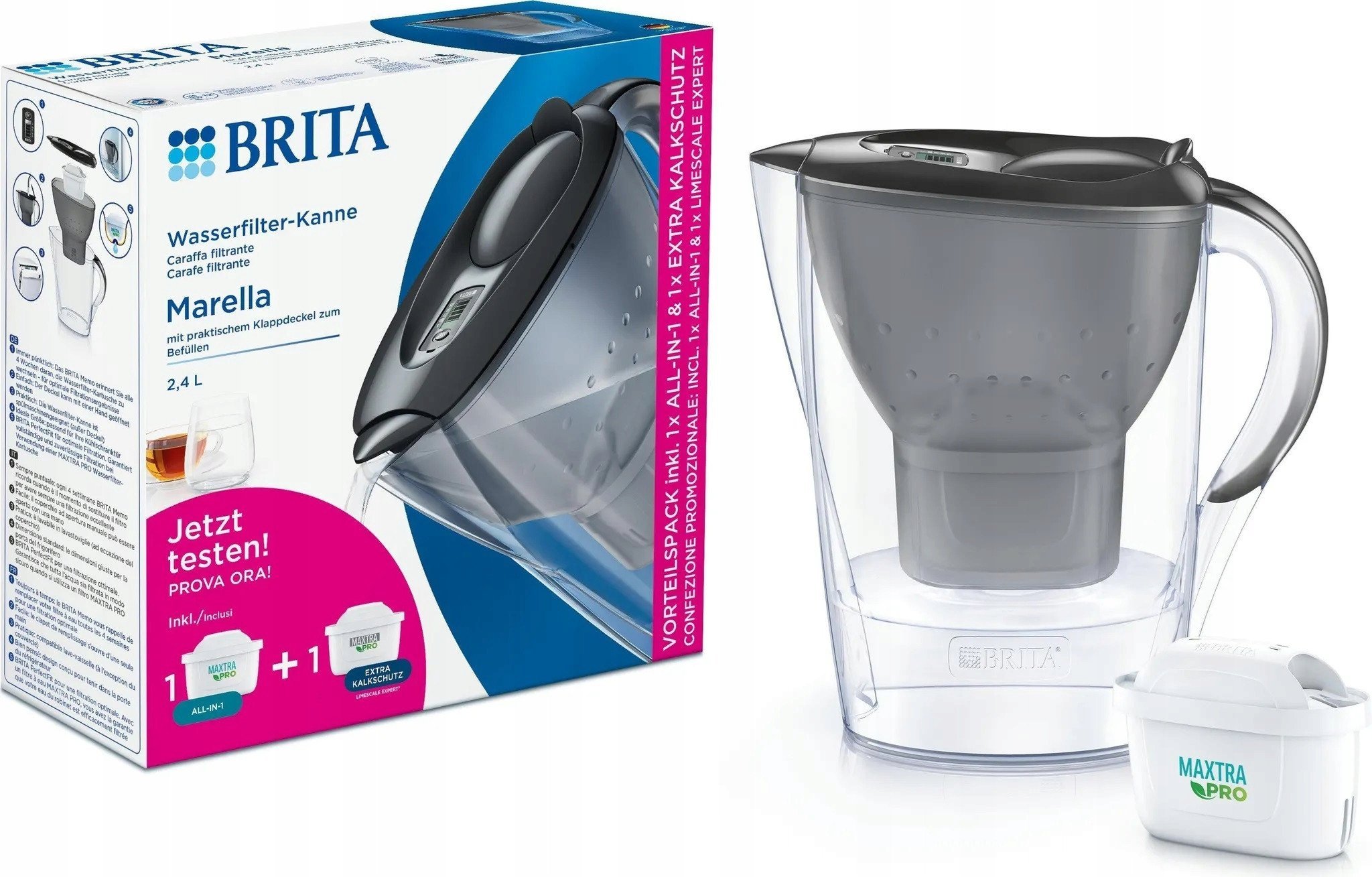 Brita Marella graphite incl. incl. 1x ALL-in-1, 1x extra lime