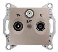 Gniazdka elektryczne - Schneider Electric Gniazdo antenowe satyna RTV/SAT - SDN3501268 - miniaturka - grafika 1