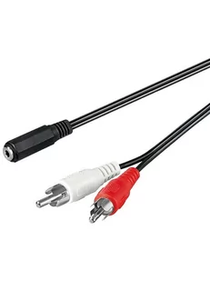Wentronic AUDIO/wideo przewód o długości 3,5 mm Stereo sprzęgła na 2 X wtyk cinch) 1,5 m 1 szt. czarny 50442-GB - Kable - miniaturka - grafika 3