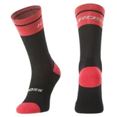 Skarpetki kolarskie - Skarpetki rowerowe KROSS Loony Hi ( 36-38) Czarno-czerwony - miniaturka - grafika 1