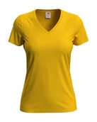 Koszulki i topy damskie - Koszulka damska T-shirt damski Stedman V-neck ST2700 Sunflower Yellow XXL - miniaturka - grafika 1