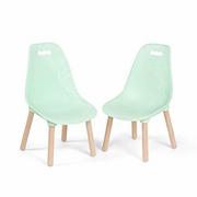 Stoliki dla dzieci - B. spaces by Battat – Kid Century Modern: Chair Set – stabilne krzesła dziecięce w kolorze miętowo-zielonym (2 krzesła), tworzywo sztuczne, miętowy, rozmiar dziecięcy - miniaturka - grafika 1